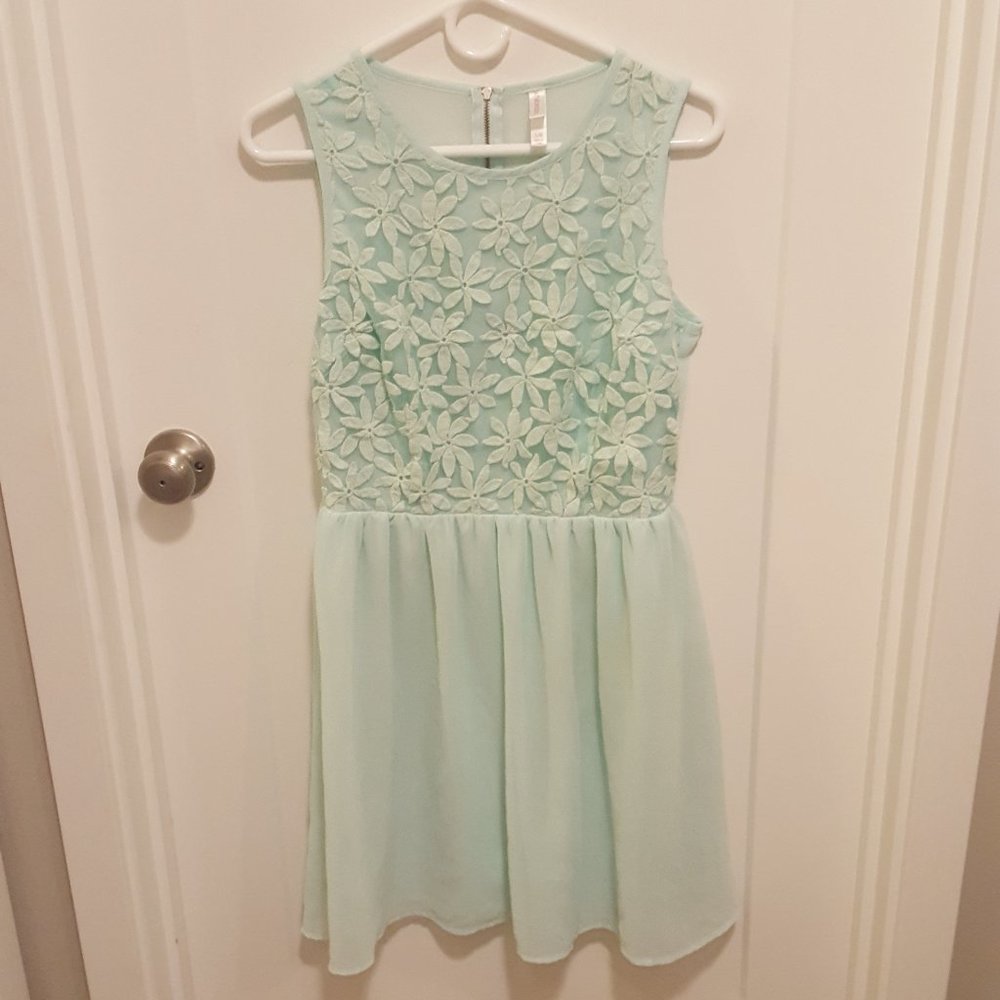Xhilaration Flower Blue Dress